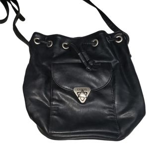 Guess Vintage Leather Bucket Sling Bag